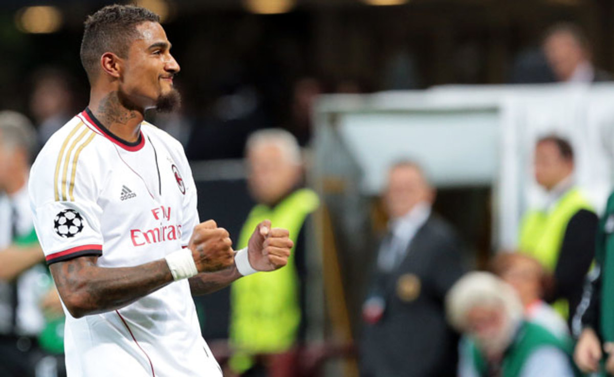 Kevin-Prince Boateng helped Milan qualify for the Champions League by scoring twice on Wednesday.