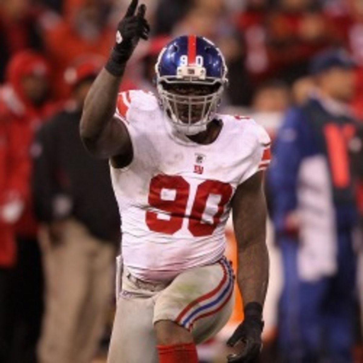 Giants defensive end Jason Pierre-Paul says the team "can't B.S." next season. (Jamie Squire/Getty Images)