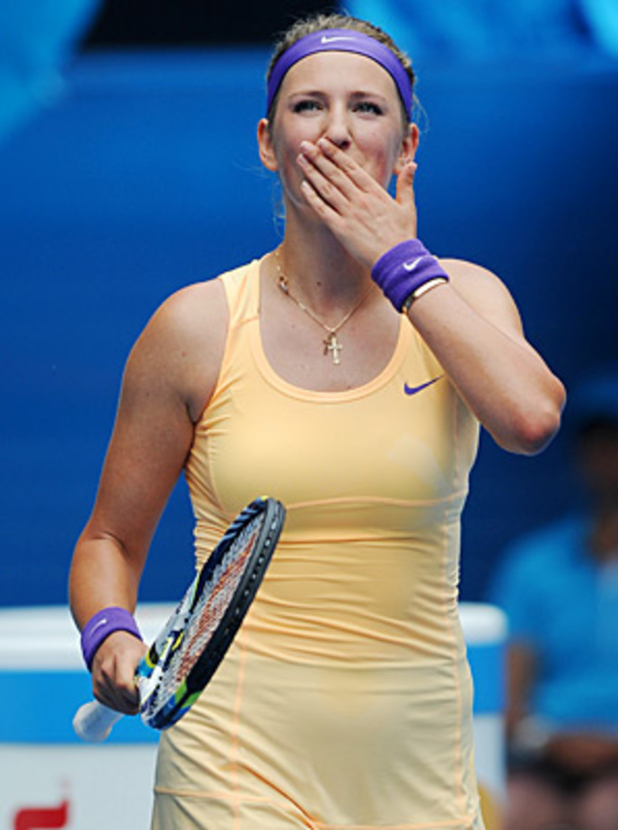 Victoria Azarenka got past Eleni Daniilidou 6-1,6-0 on Thursday.