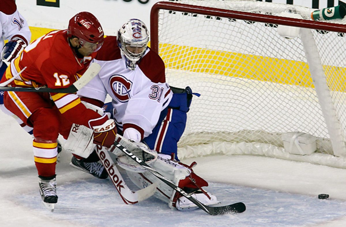 Jarome Iginla had 67 points last season for the Flames, who open in a home-and-home with San Jose.