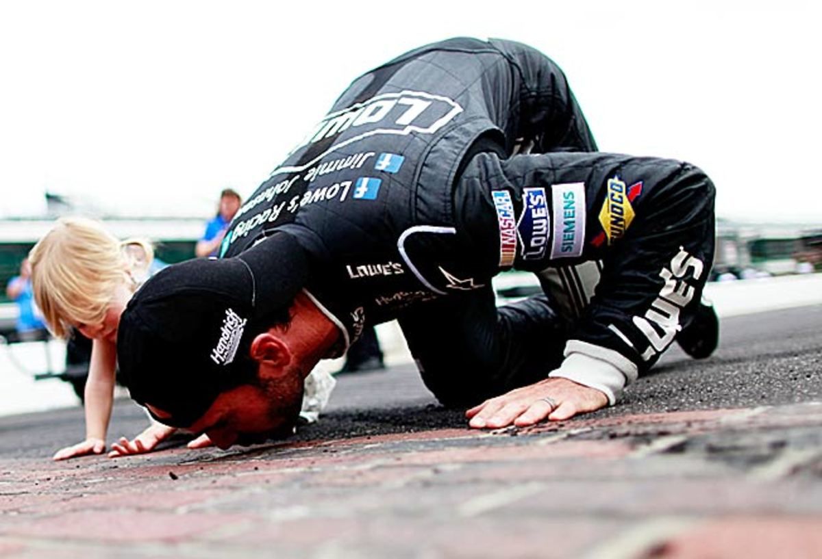 Expect Jimmie Johnson to get intimate with Indy Speedway's famed bricks for the fifth time.
