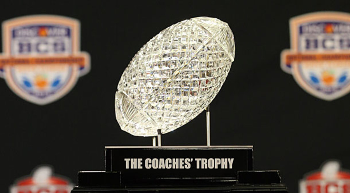Henceforth known as A Glass Prolate Spheroid Awarded Annually To College Football's Top Team. (Streeter Lecka)