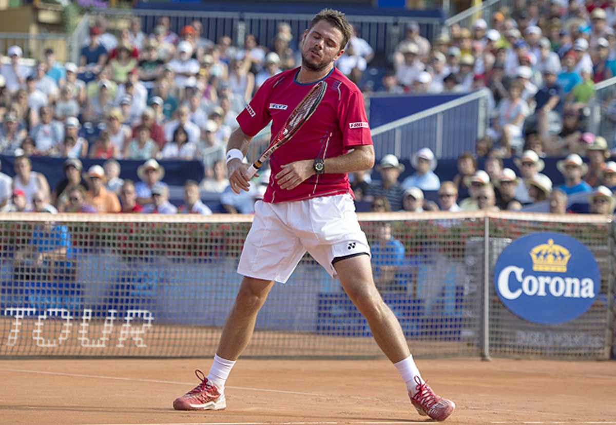 Stanislas Wawrinka was losing 6-4, 2-6, 4-3 to Feliciano Lopez when he retired from the match.