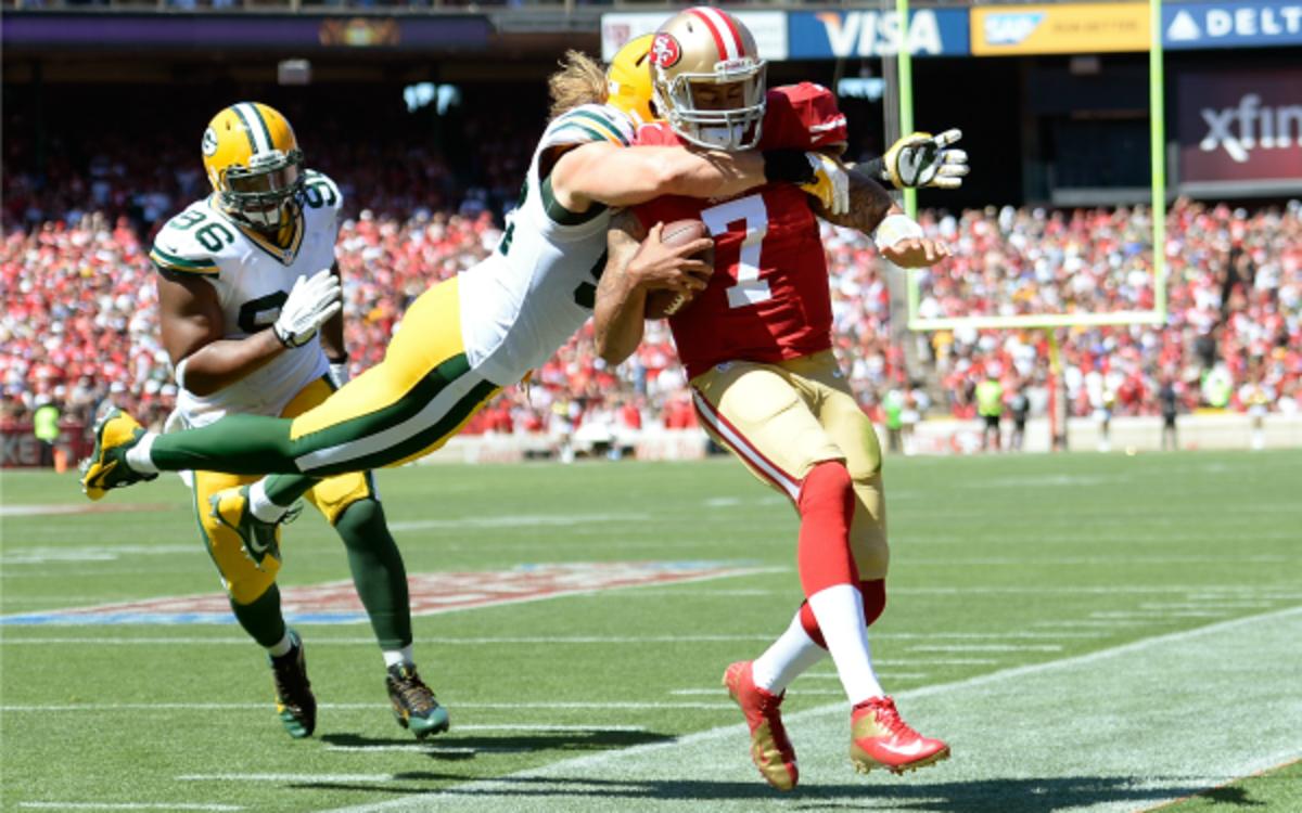 In week 1 against the 49ers, Matthews started a brawl after he tackled Kaepernick late out of bounds. (Thearon W. Henderson/Getty Images)