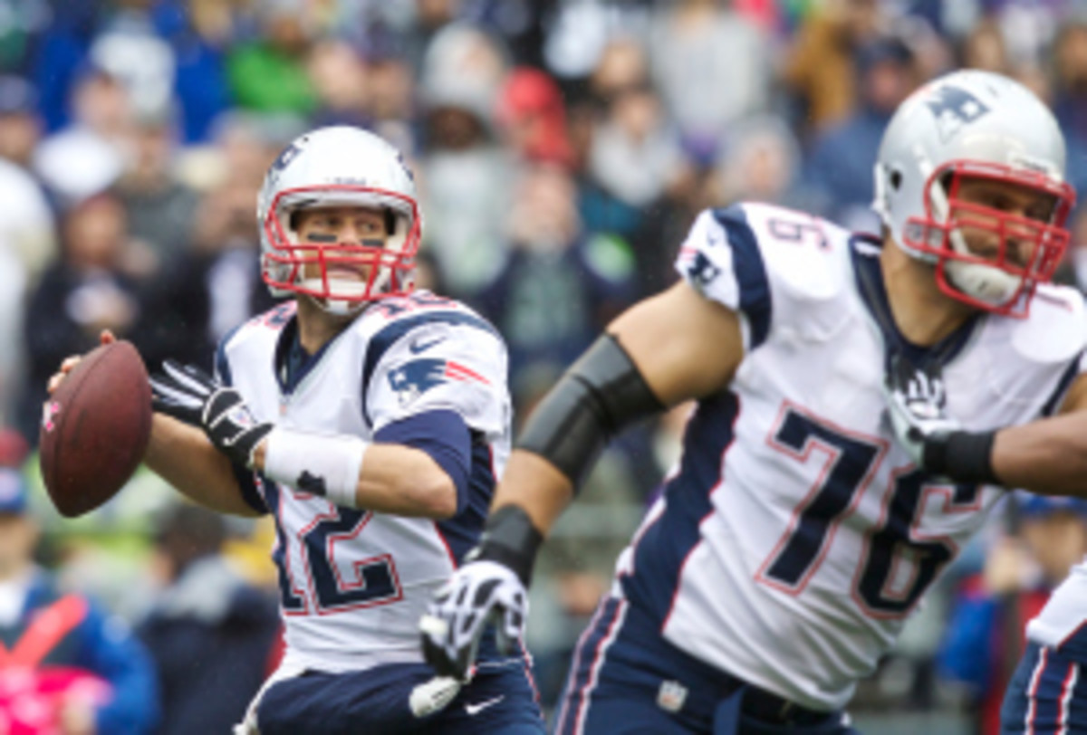 The Patriots have reportedly locked up tackle Sebastian Vollmer to protect Tom Brady. (Scott Heavey/Getty Images)