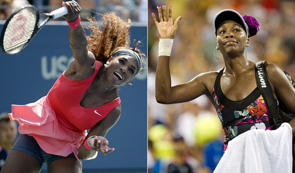 Serena (left) and Venus Williams have won a total of 23 major singles titles, including six U.S. Opens.