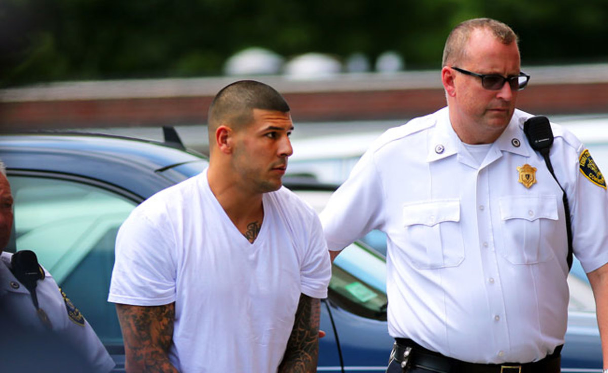 Before playing for the University of Florida, Aaron Hernandez starred for Bristol Central High School.