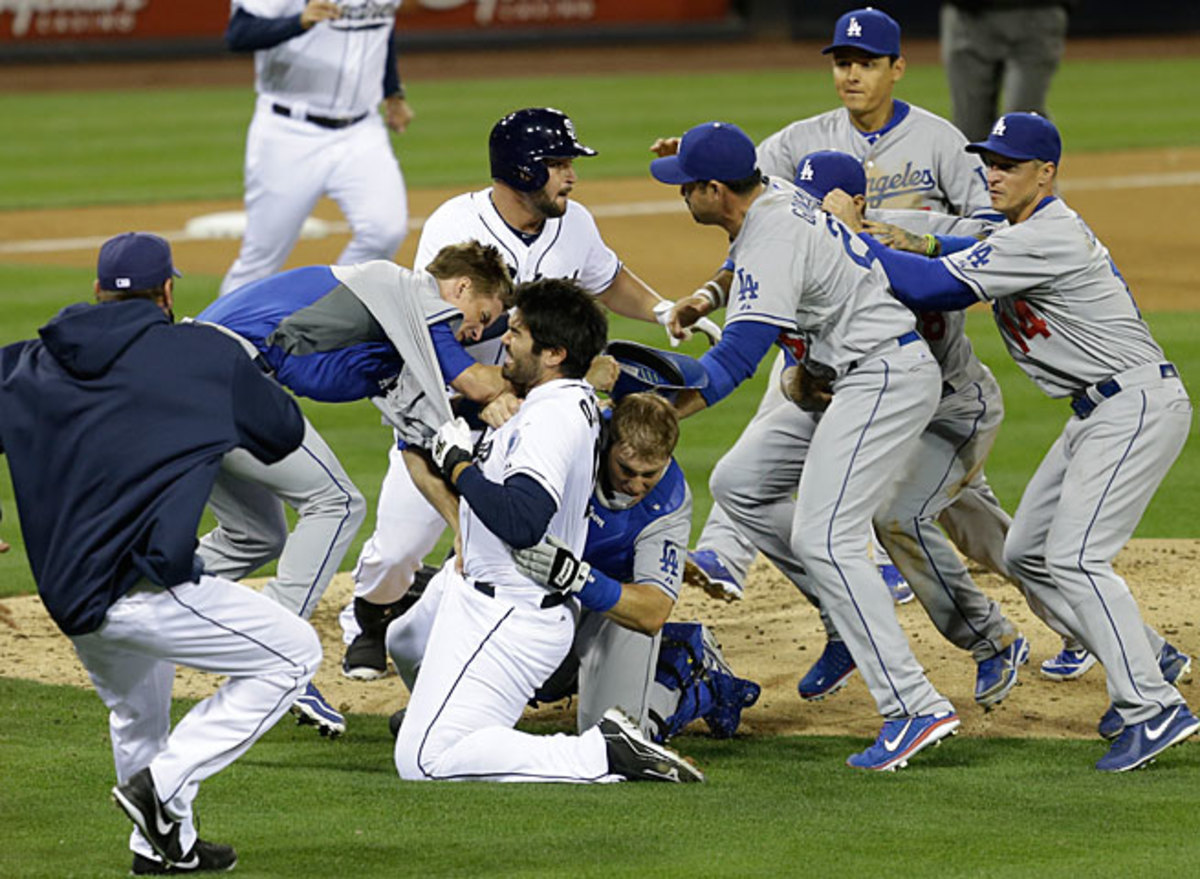 Zack Greinke and Carlos Quentin ignited a major melee on Thursday night in San Diego.