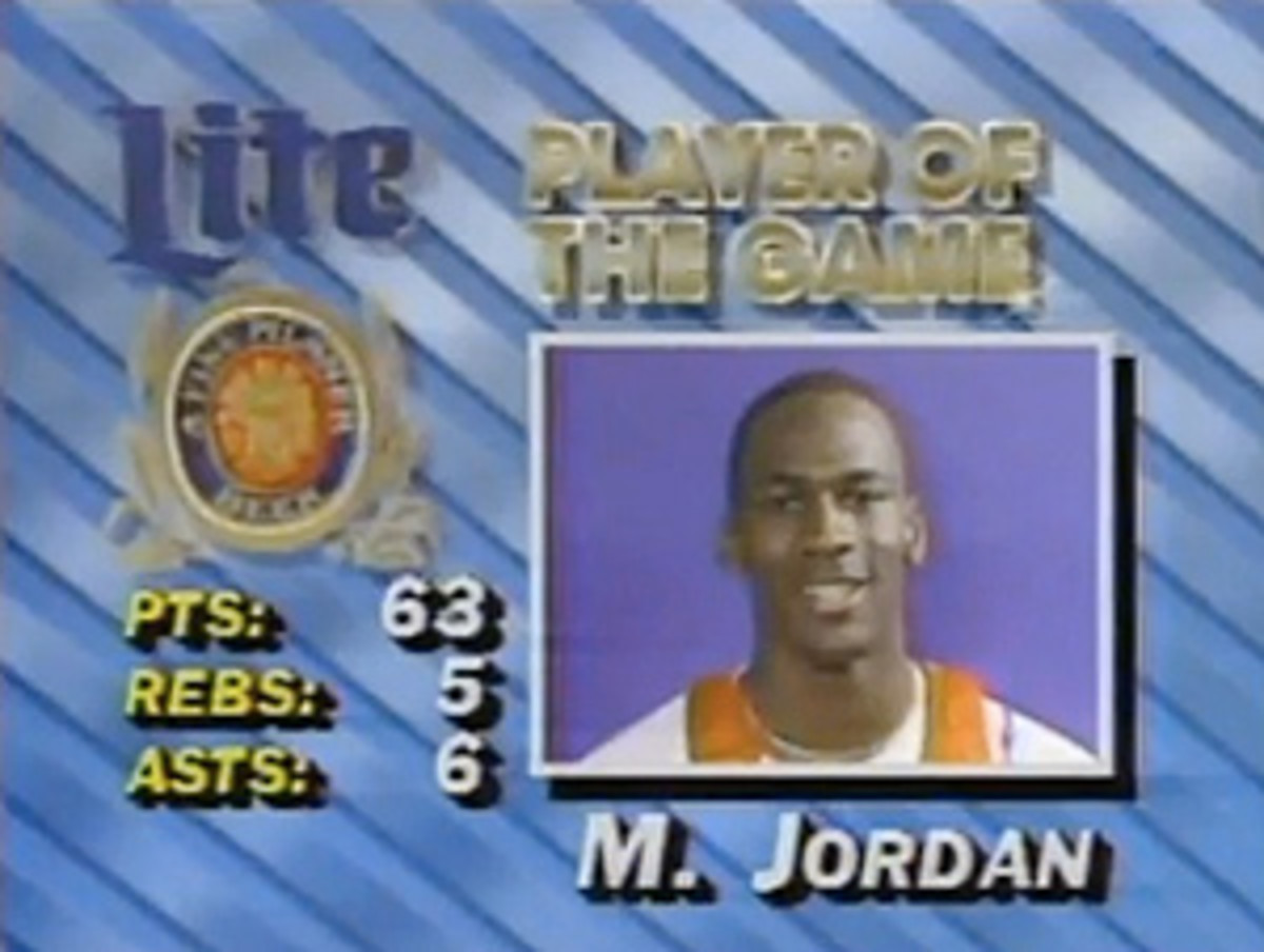 Michael Jordan scored 63 points against the Celtics in 1986