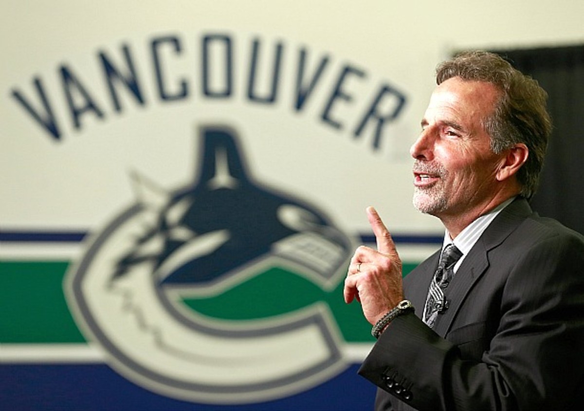 Coach John Tortorella of the Vancouver Canucks