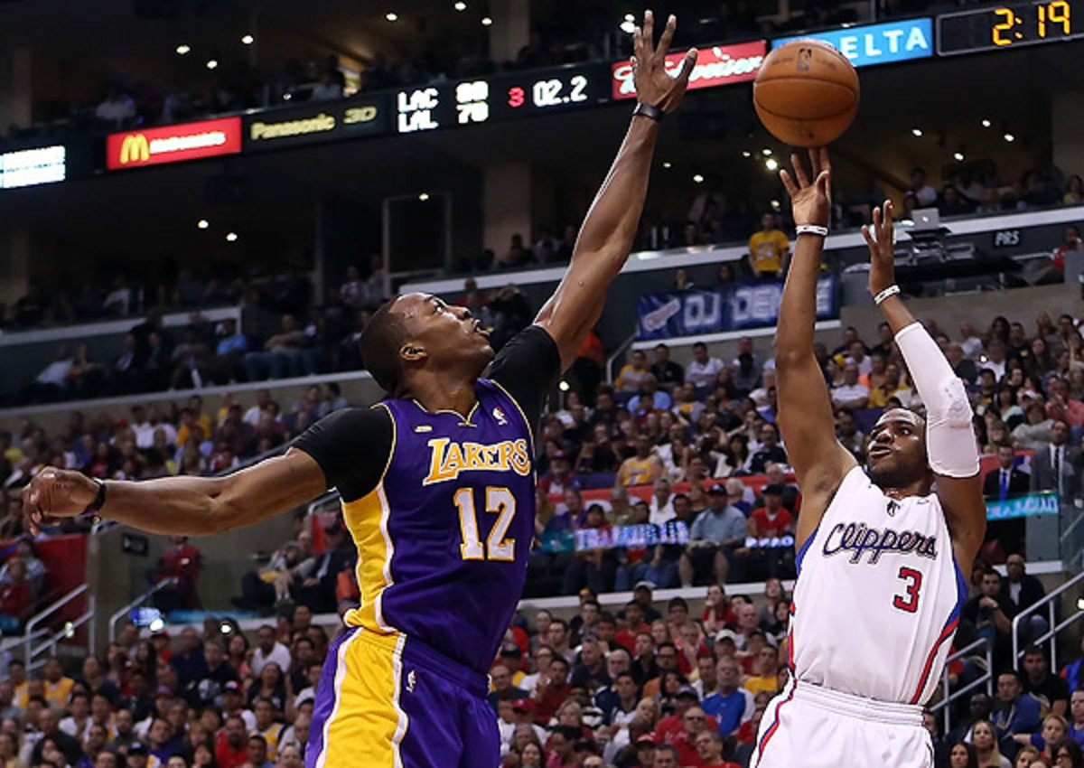 Dwight Howard (right) and Chris Paul are both set to be unrestricted free agents this summer. 