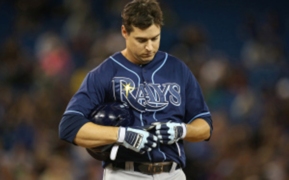 Rays free agent Kelly Johnson has hit 16 home runs in each of the past two seasons.  (Tom Szczerbowski/Getty Images)