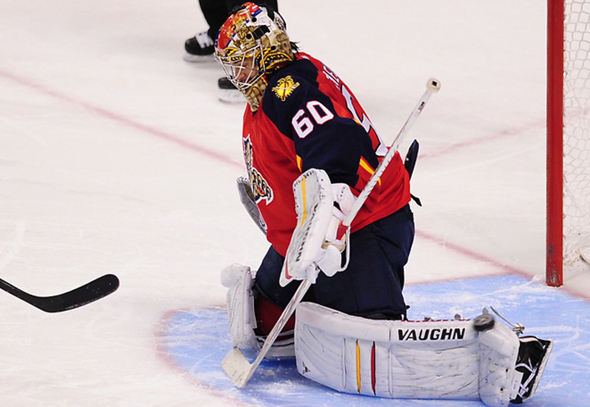Panthers goalie Jose Theodore has struggled this season after a strong 2011-2012 campaign.