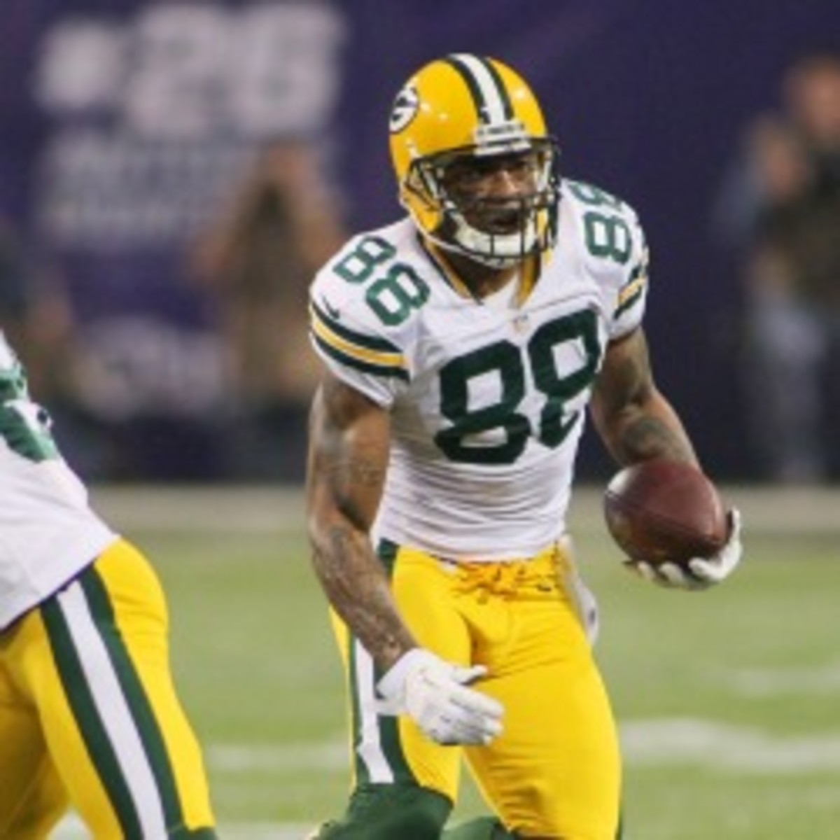Packers tight end Jermichael Finley could be back with the team next season. (Andy King/Getty Images)