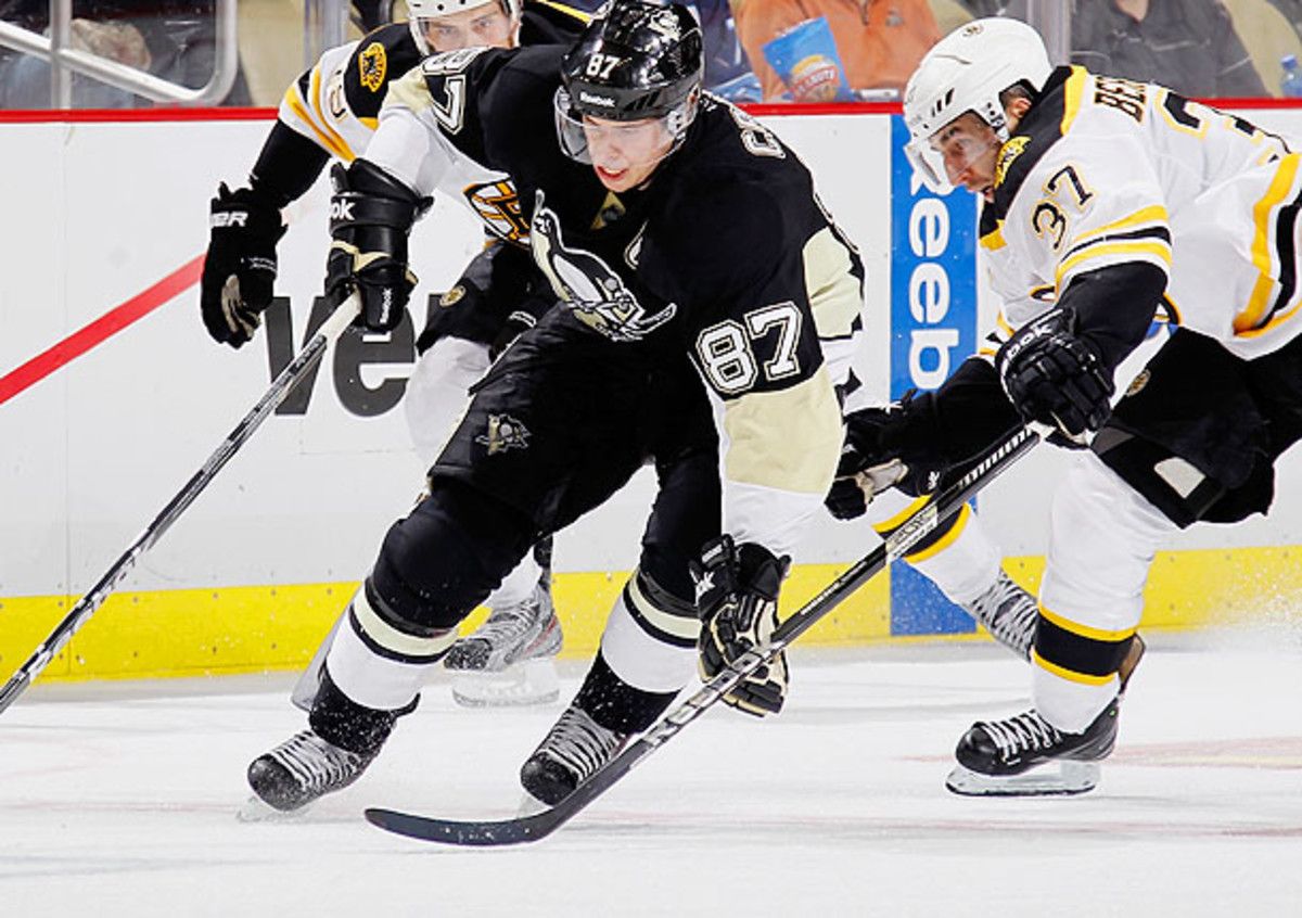 Sydney Crosby and Patrice Bergeron