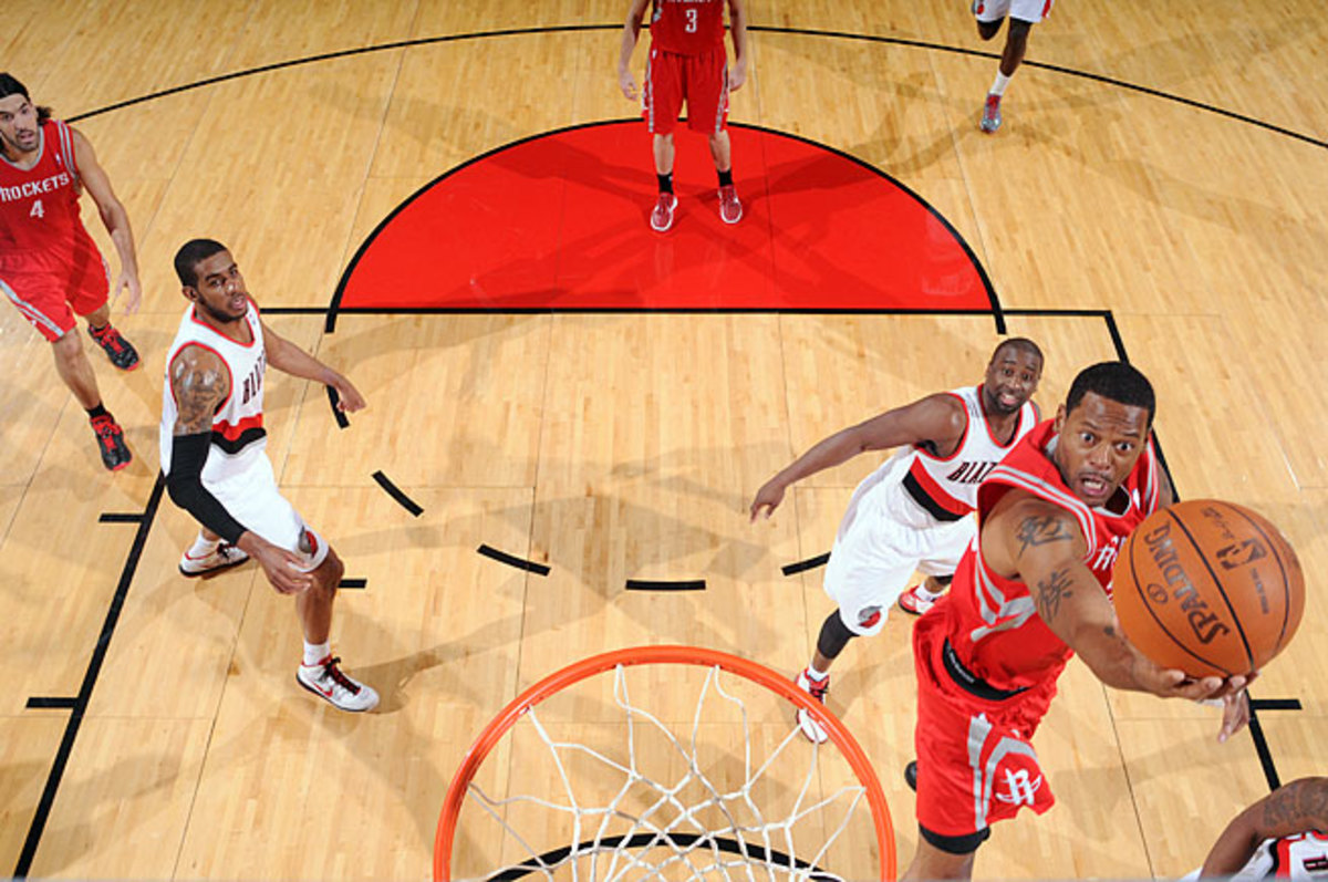Marcus Camby played 19 games for the Rockets in 2011-12 before being traded to the Knicks.
