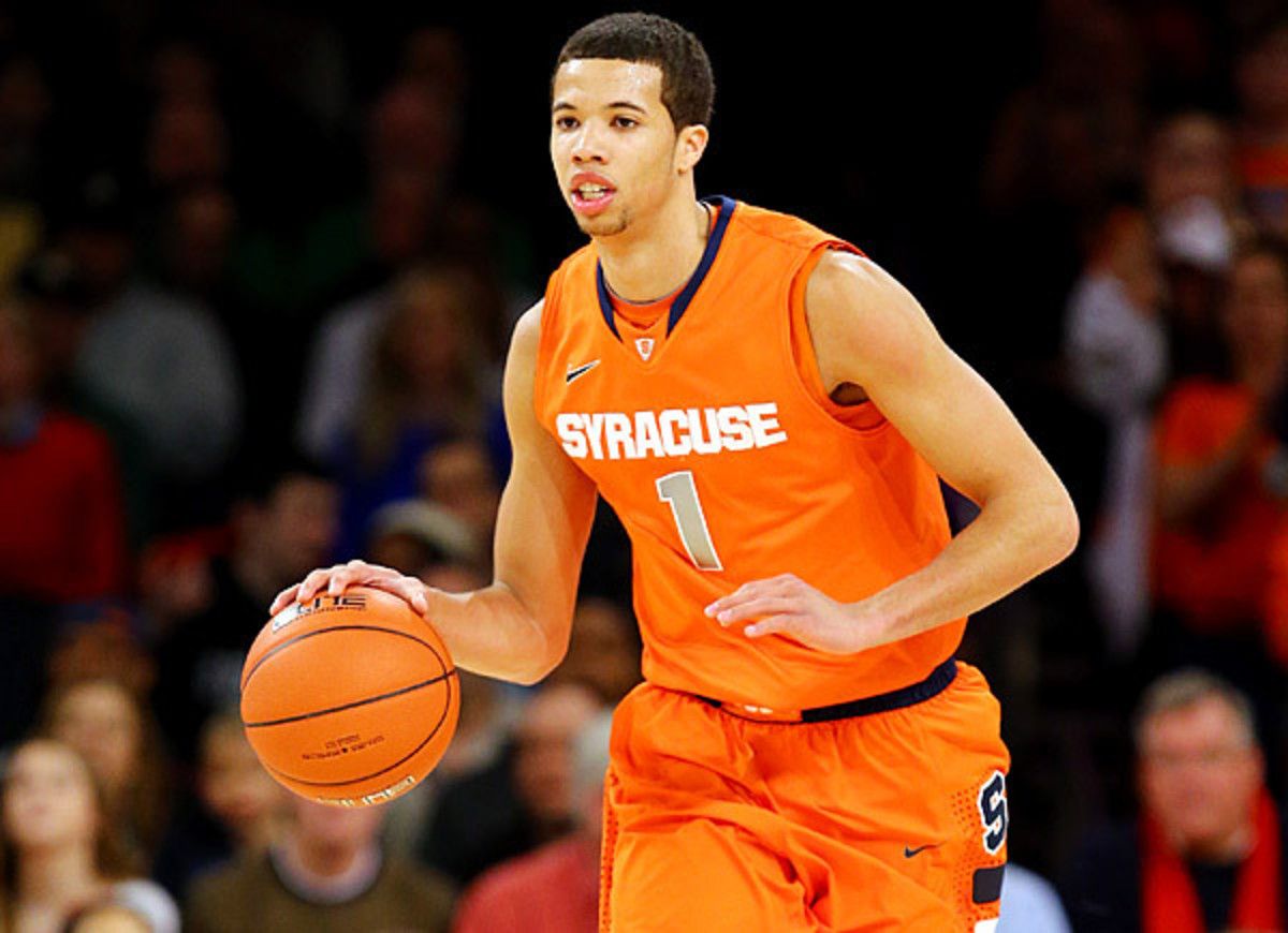 Michael Carter-Williams could become an all-around offensive force if he develops his jump shot. (Al Bello/Getty Images)