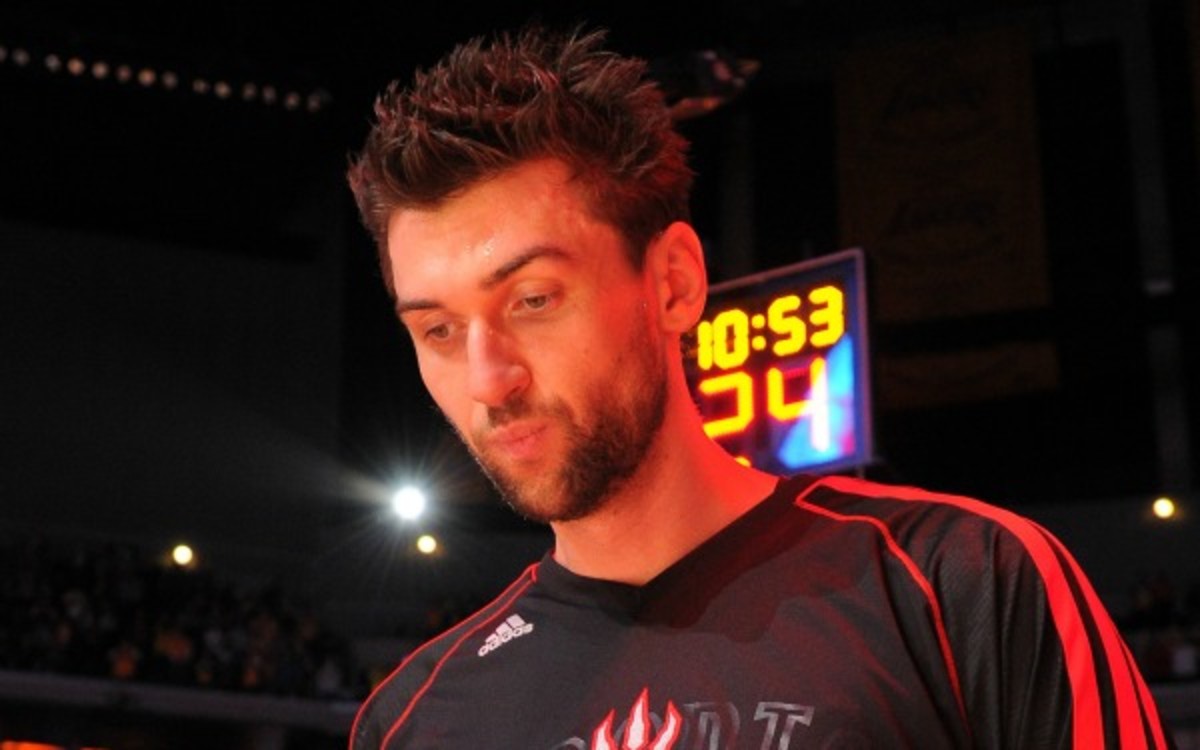 The Raptors will try to trade the disappointing Bargnani before the July 1 deadline. (Andrew D. Bernstein/Getty Images)