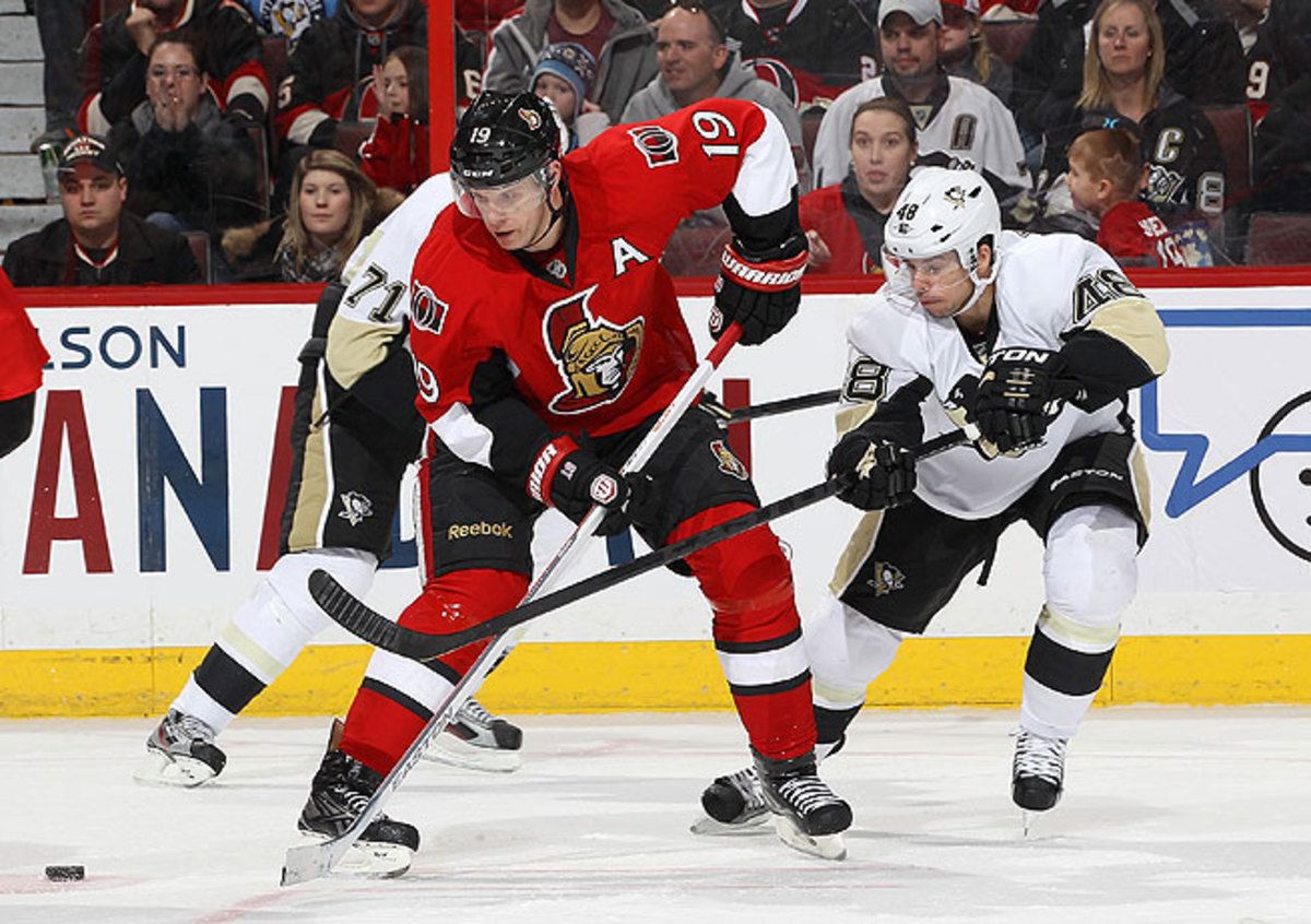 Jason Spezza has not played in a game for Ottawa since being injured in late January.