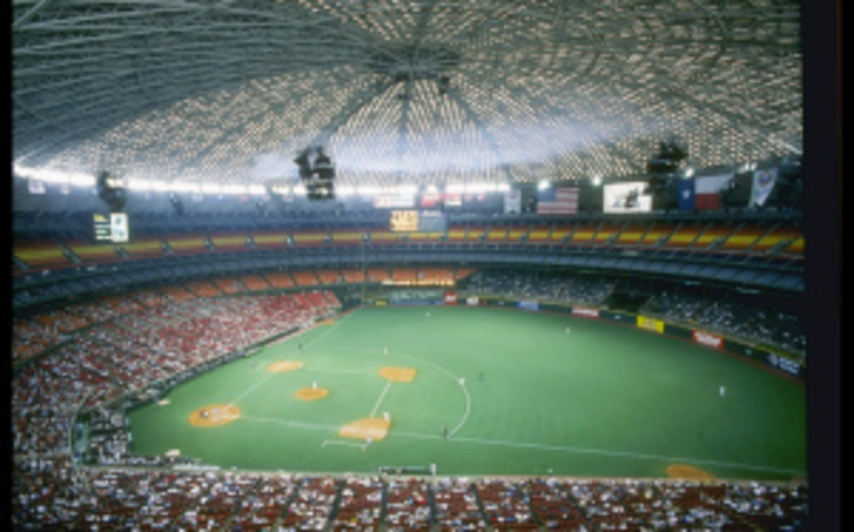On Nov. 2, an auction and "yard sale" of Astrodome seats, AstroTurf and other memorabilia was held. The 48-year-old dome hasn't been home to a sports team since 1999. (Matthew Stockman/Getty Images)