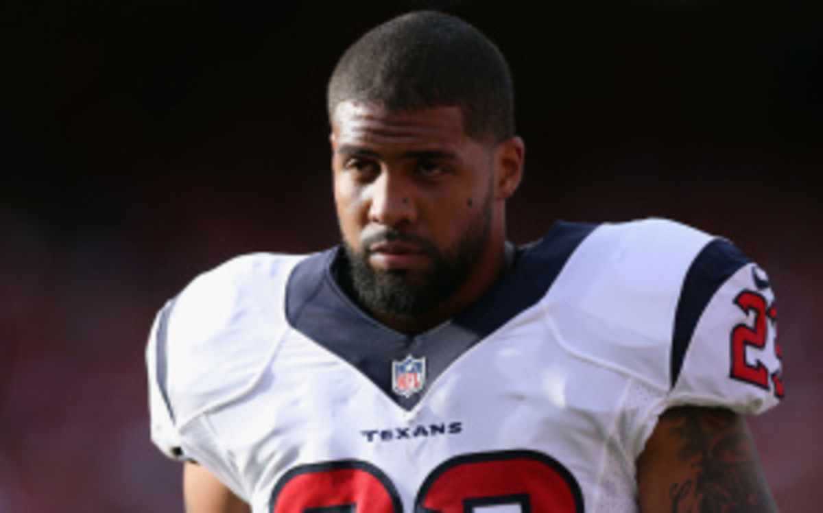 Houston Texans running back Arian Foster is the first athlete to offer an IPO of himself through Fantex Holdings. (Jeff Gross/Getty Images)
