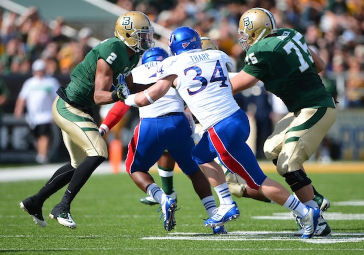 Kansas' Huldon Tharp is calling it a career. (AP)