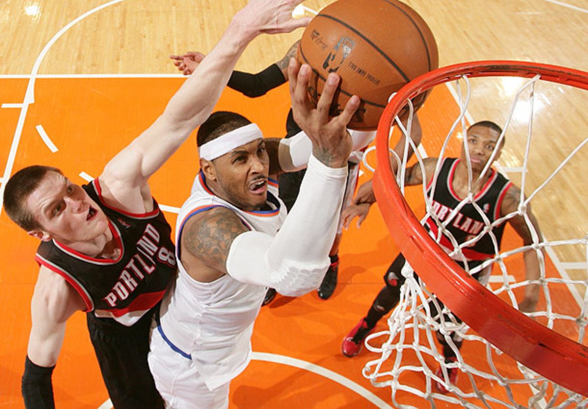 Carmelo Anthony is averaging a career-high 29.2 points per game for the 25-14 Knicks.