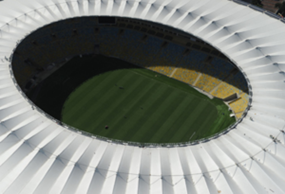 Aerial view of Maracana stadium.