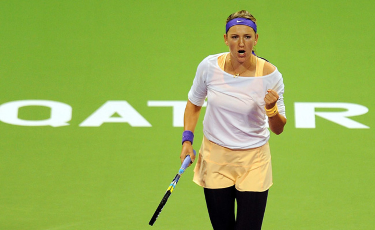 Victoria Azarenka beat Serena Williams in the final of the Qatar Open on Sunday.