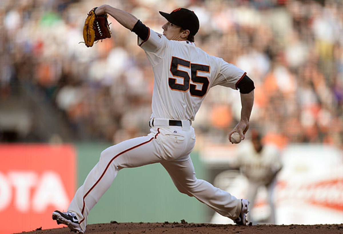 In seven seasons with San Francisco, Tim Lincecum has won two Cy Young awards and two World Series titles.