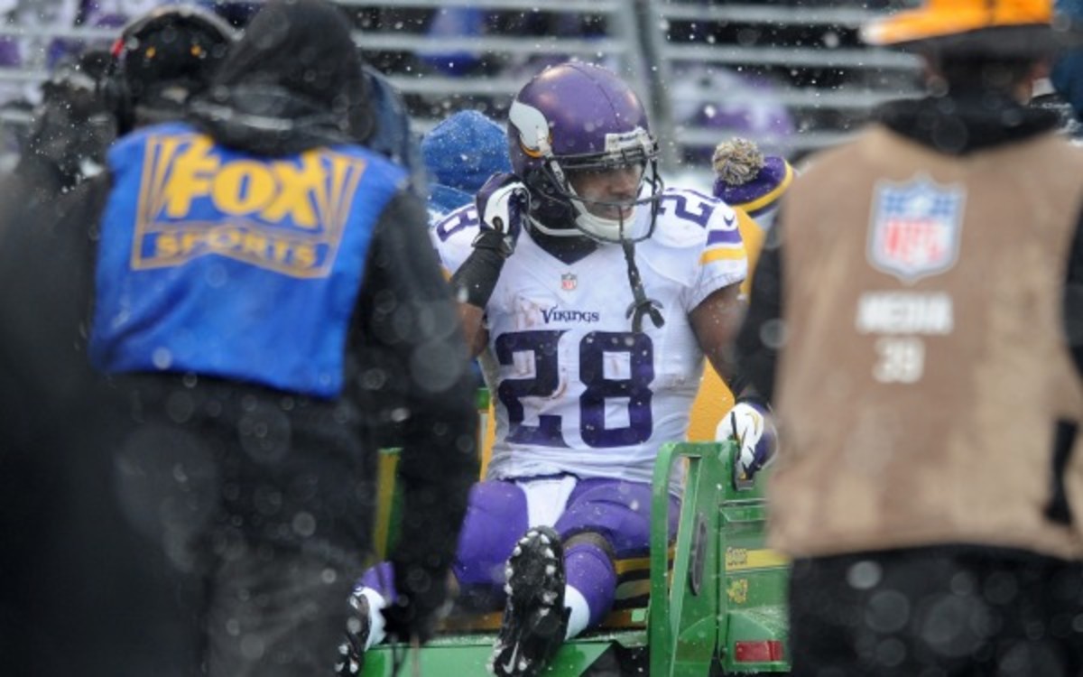 Vikings running back Adrian Peterson won't be rushed back. (AP Photo/Gail Burton)