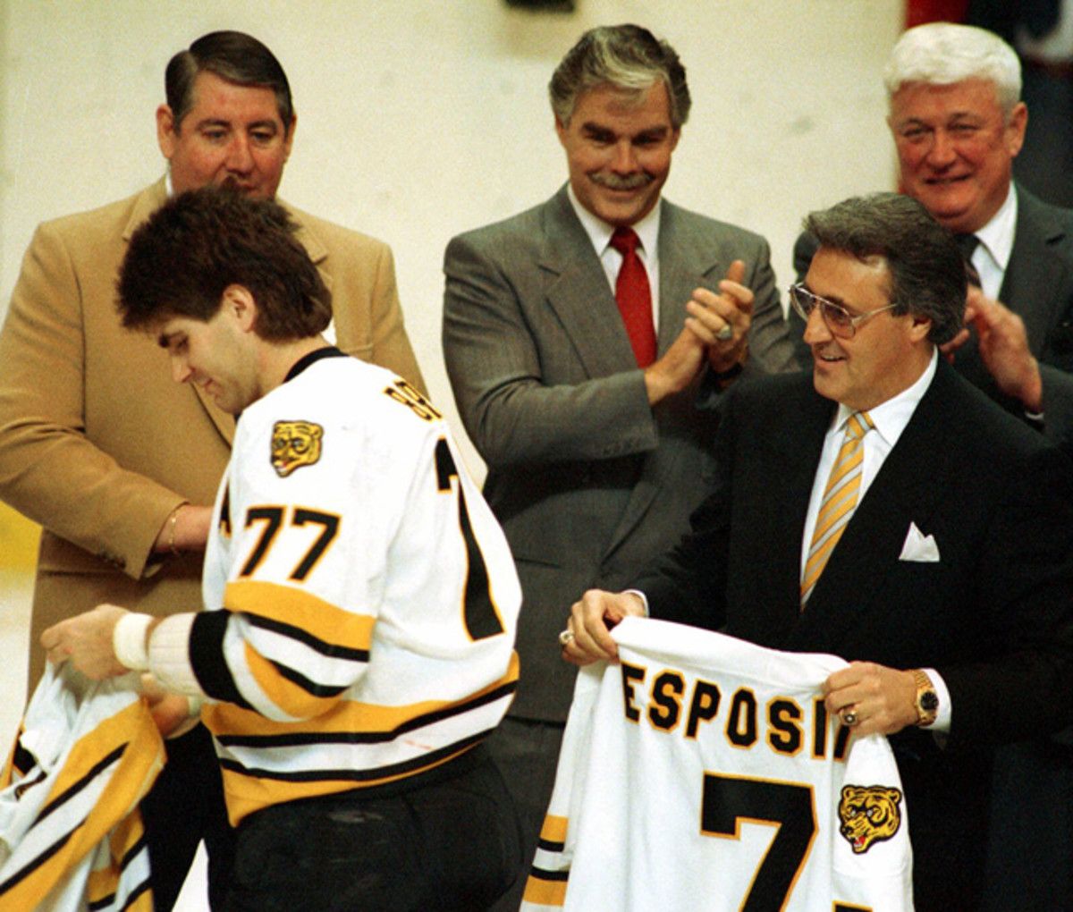 Ray Bourque and Phil Esposito