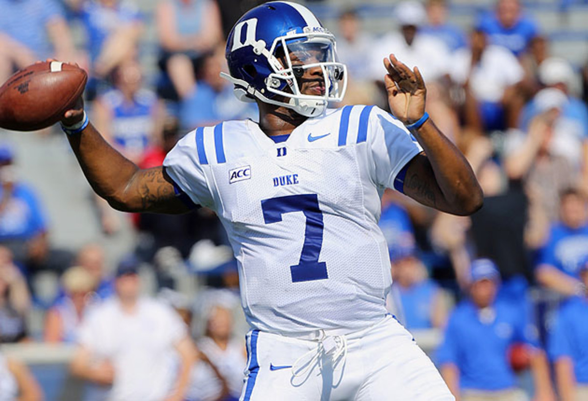 Boone broke his collarbone in the second quarter of Duke's 28-14 victory over Memphis.