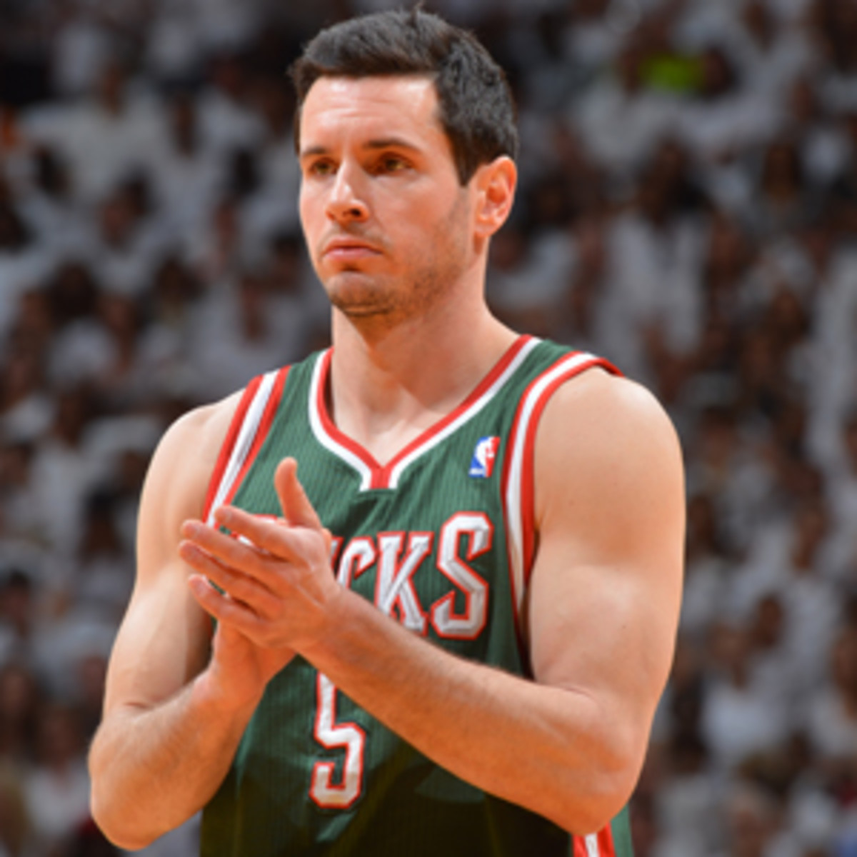 J.J. Redick has seen his minutes decrease in the playoffs. (Jesse D. Garrabrant/NBAE via Getty Images)