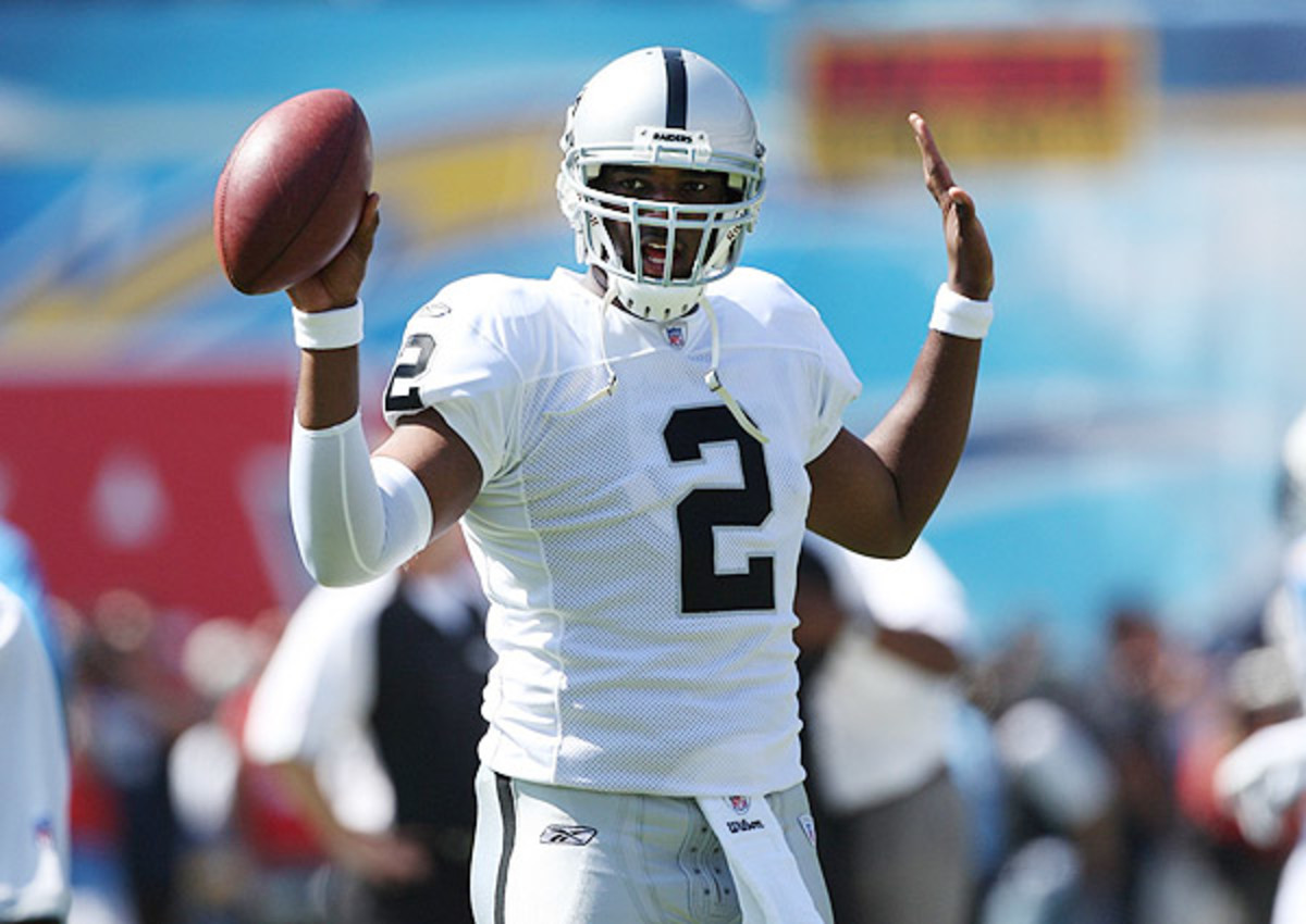 The No. 1 overall pick in  2007, JaMarcus Russell posted just a 7-18 record as the Raiders' starter. 