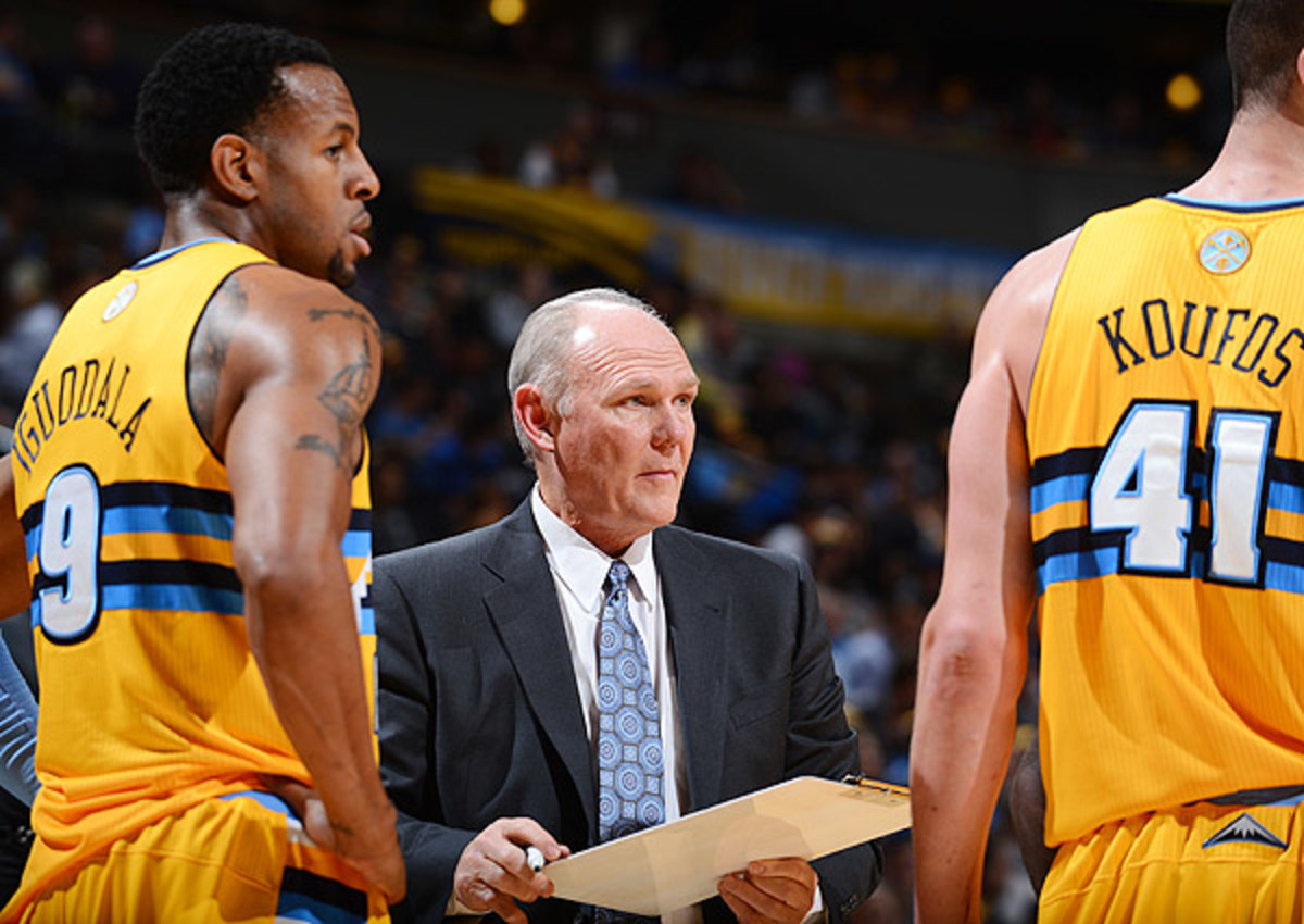 Denver Nuggets George Karl has been named NBA Coach of the Year for the 2012-13 season