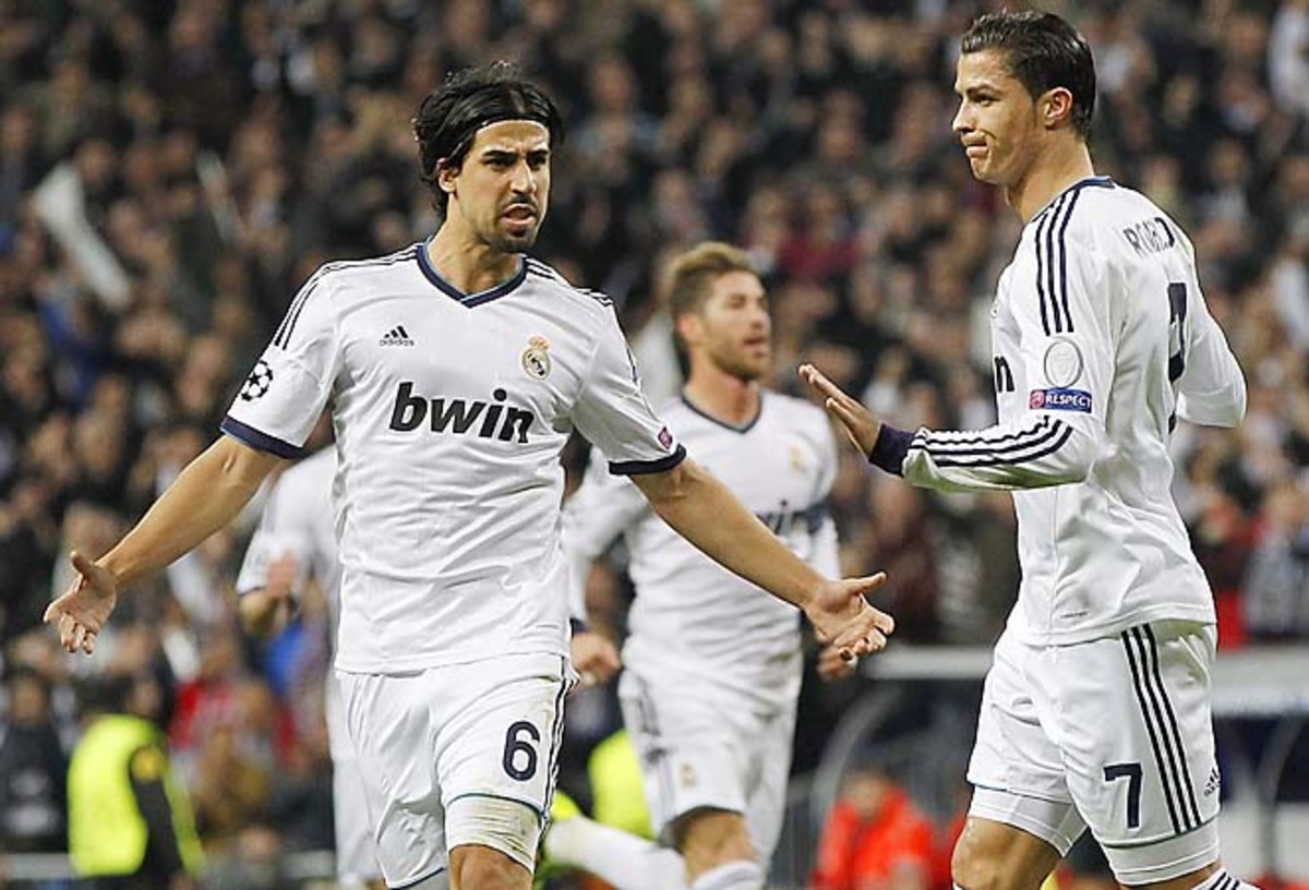 Cristiano Ronaldo (right) scored for Real Madrid, but Manchester United got a crucial away goal.