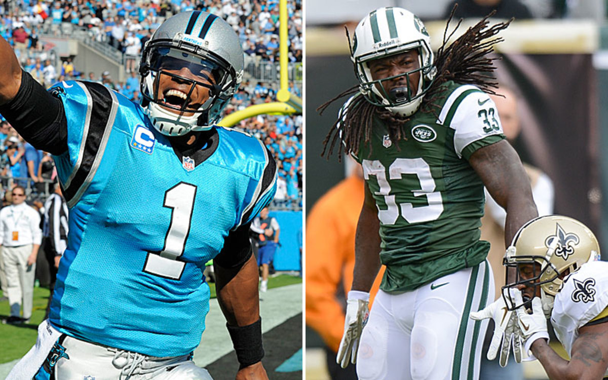 After Week 9 wins, the Panthers and Jets are surprisingly prominent players in the playoff picture. (Mike McCarn/AP :: Ron Antonelli/Getty Images)