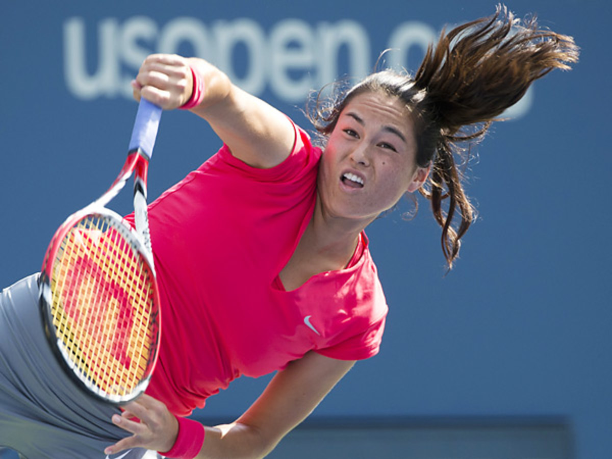Jamie Hampton helped Sloane Stephens reach the fourth round by committing 34 unforced errors. (Don Emmert/AFP/Getty Images)
