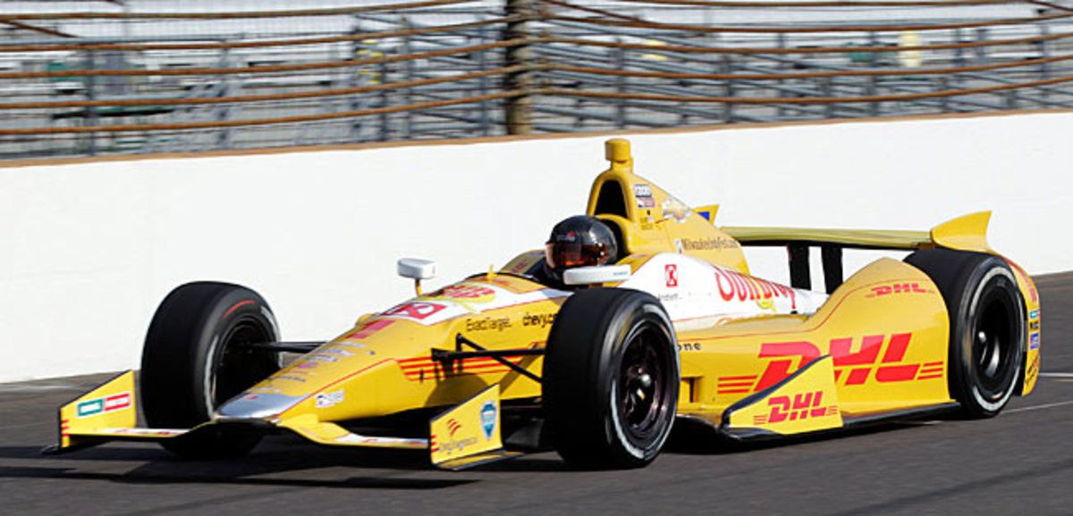 Former NASCAR champion Kurt Busch hit 218 miles per hour in Ryan Hunter-Reay's car.