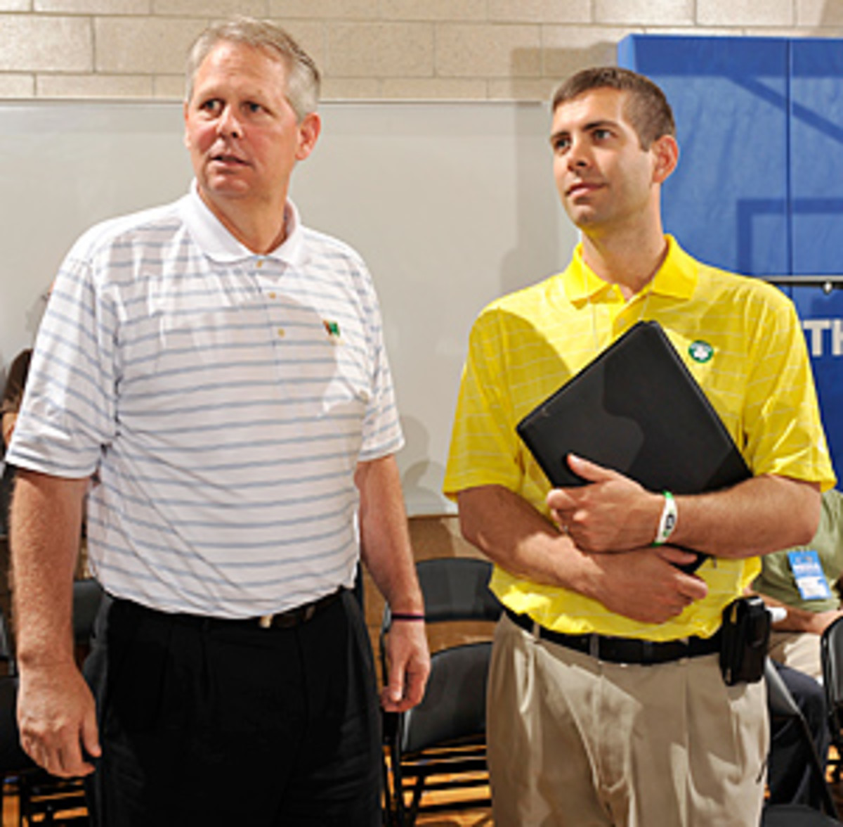 Danny Ainge (left) and Brad Stevens are charting a new course for the Celtics.