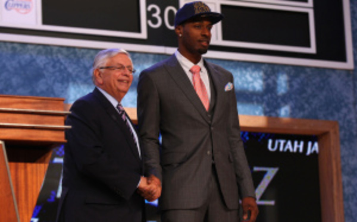 Shabazz Muhammad was dismissed from the NBA rookie program on Wednesday for having a female in his room Tuesday night. (Mike Stobe/Getty Images)
