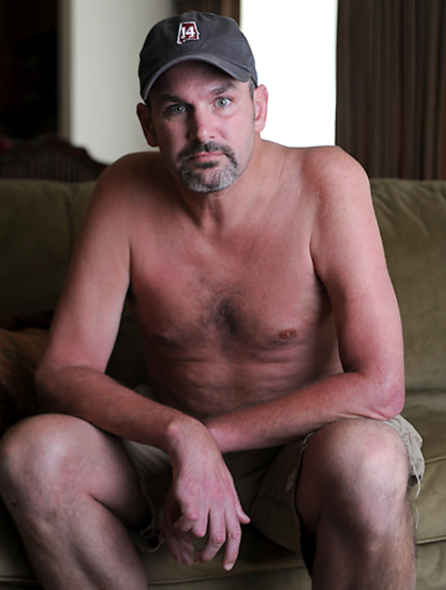 Kevin Turner's body isn't what you'd expect from a former NFL player.