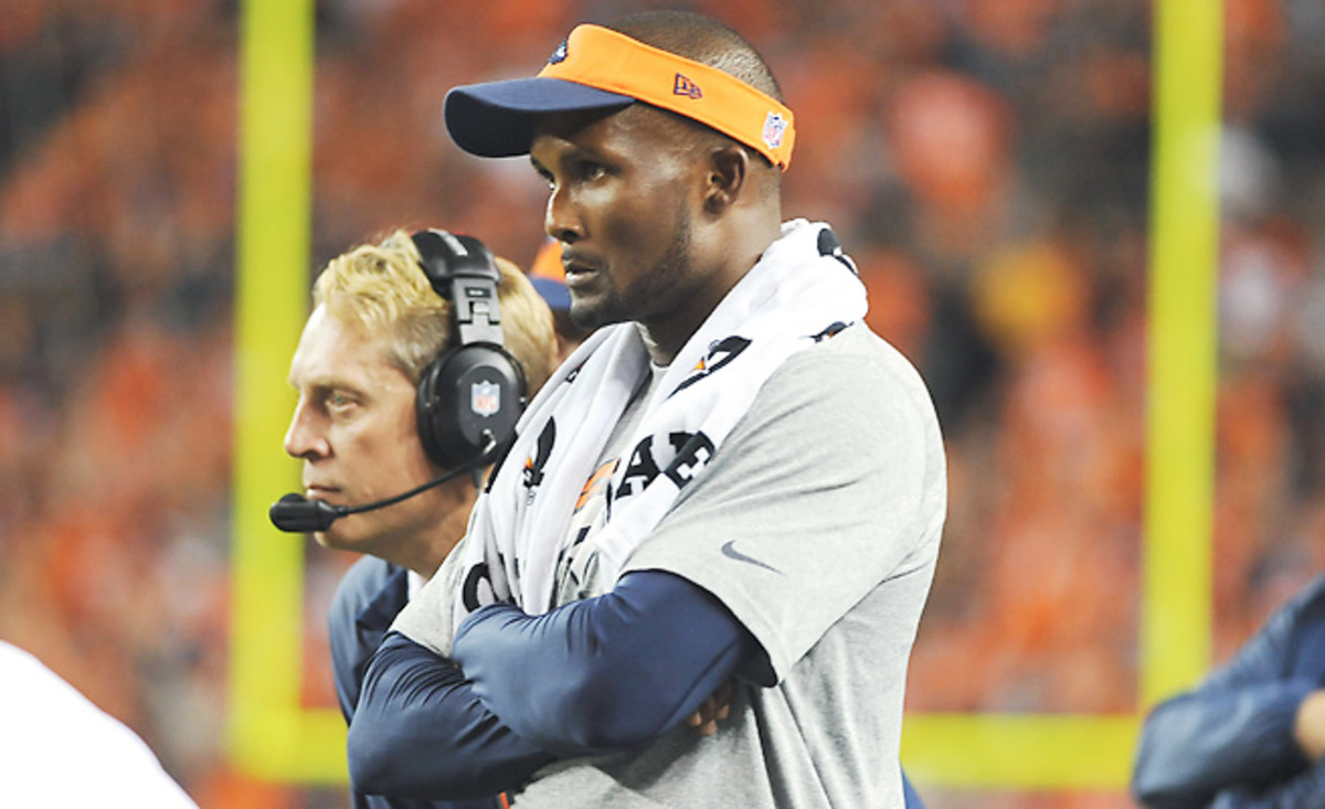 A foot sprain kept Champ Bailey out of the Broncos' season opener against the Baltimore Ravens.