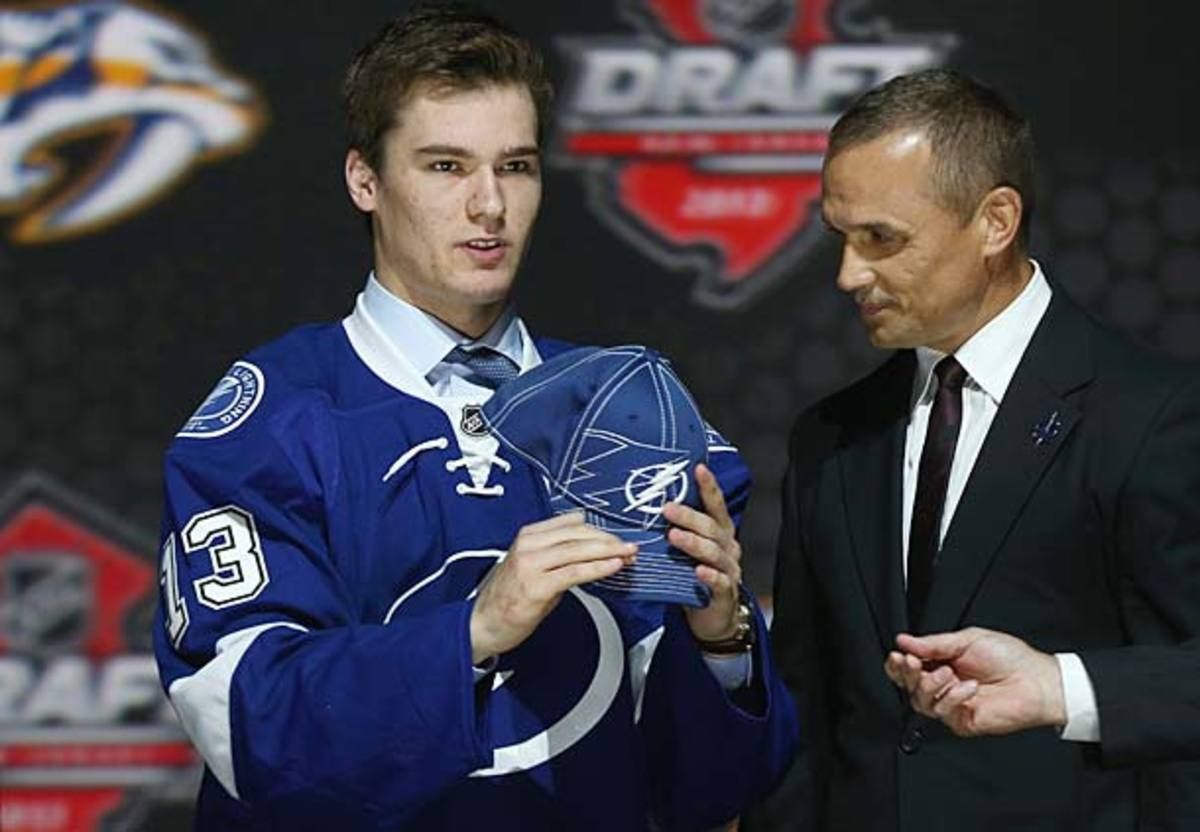 The Tampa Bay Lightning drafted winger Jonathan Drouin third overall in the 2013 NHL Draft.