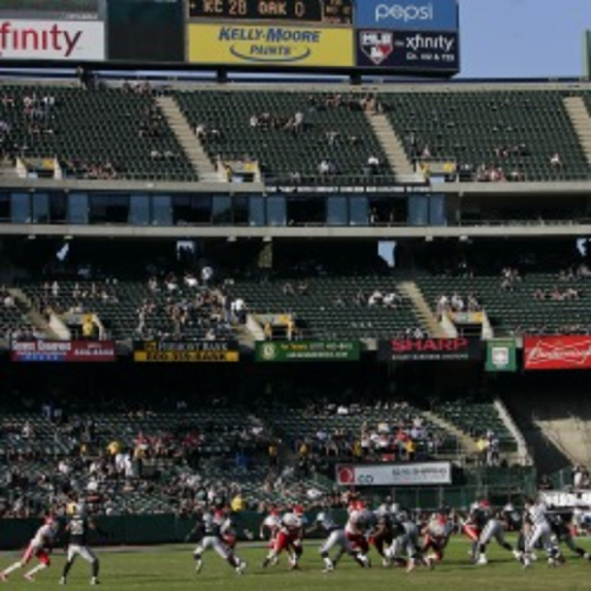O.com Coliseum is set to have a capacity just over 53,000 for football games. (Brian Bahr/Getty Images)
