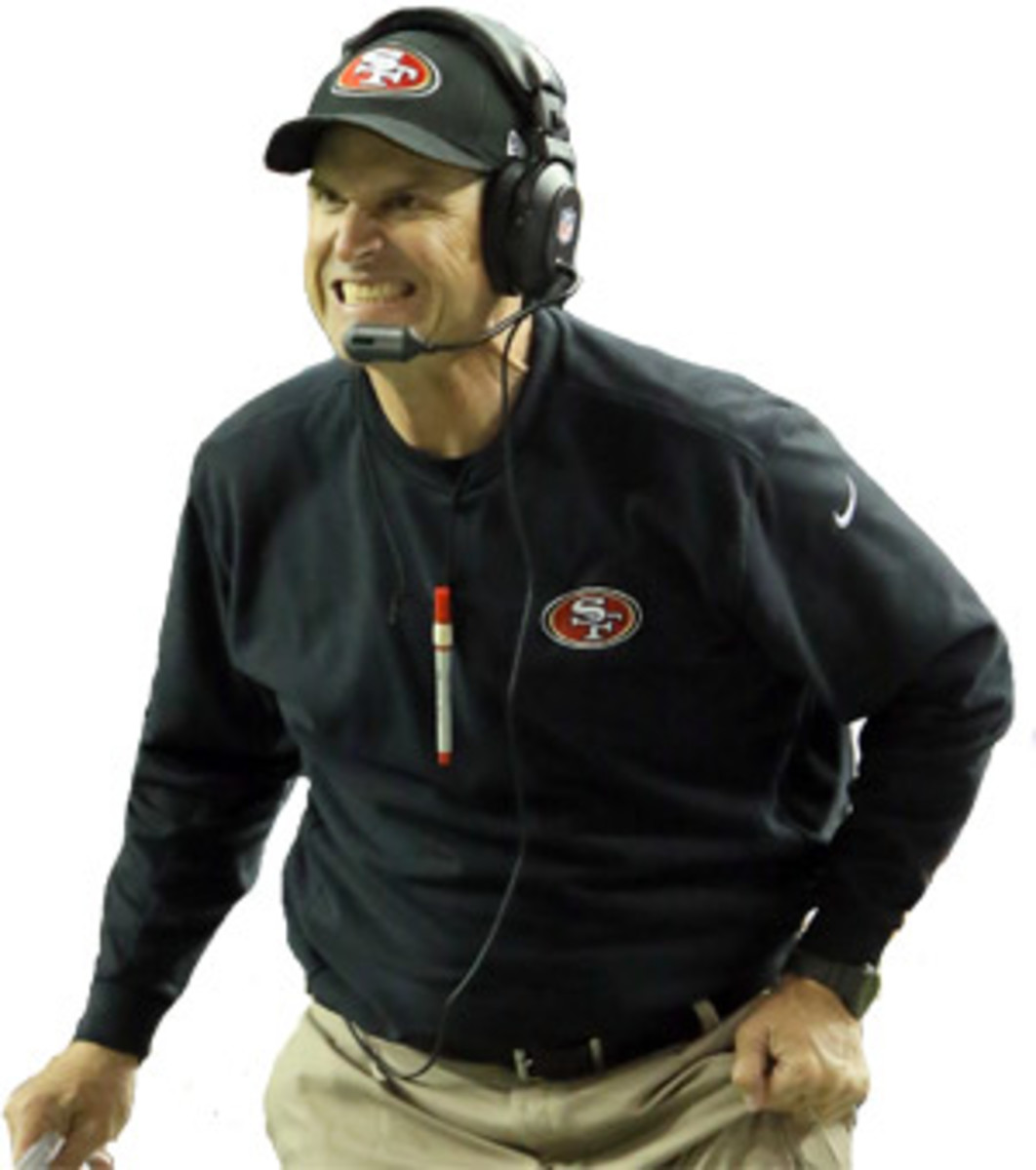 You won't like Jim Harbaugh when he's angry... (Landov)