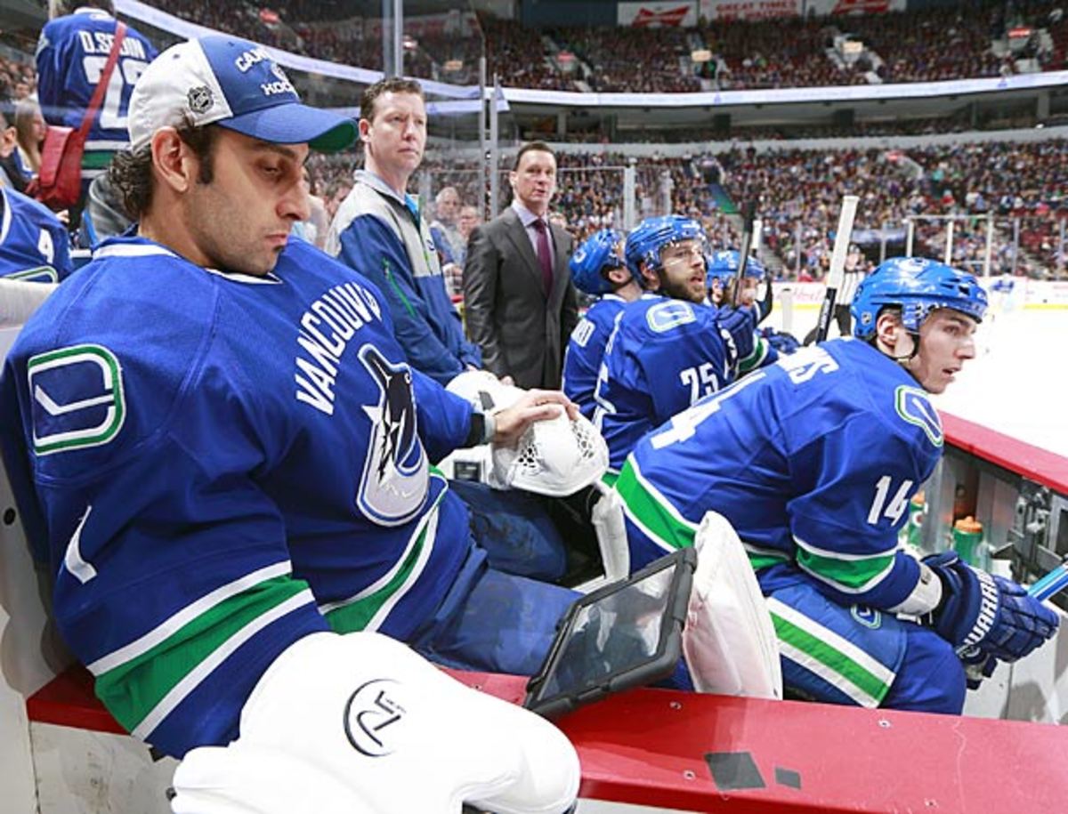 Goaltender Roberto Luongo of the Vancouver Canucks