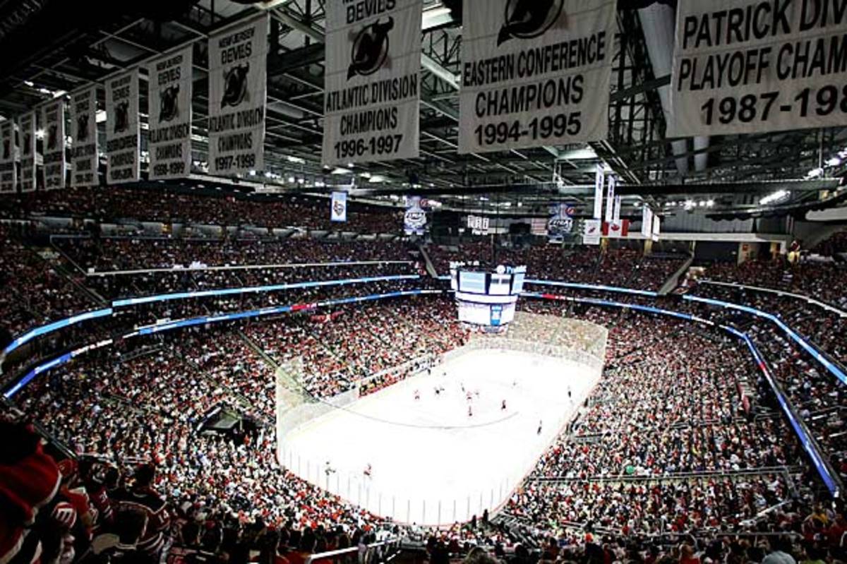The New Jersey Devils vs. Los Angeles Kings at the Prudential Center