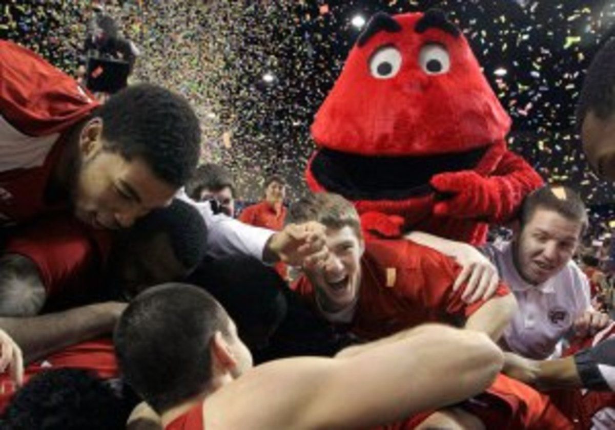 Western Kentucky is probably bound for another opening round game in Dayton, Ohio after a surprise Sun Belt tourney title. (AP/Danny Johnston)